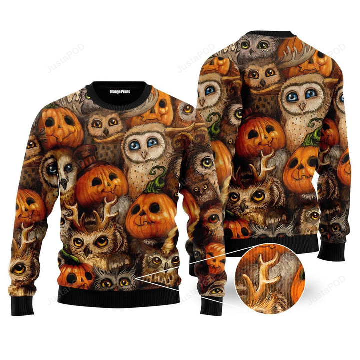 Halloween Ugly Christmas Sweater, Halloween 3D All Over Printed Sweater