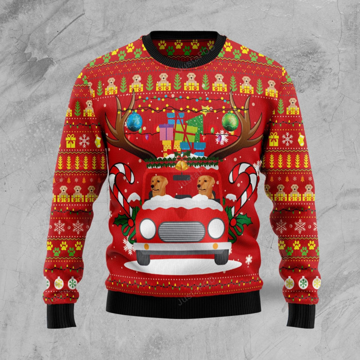 Labrador Retriever Ugly Christmas Sweater, Labrador Retriever 3D All Over Printed Sweater