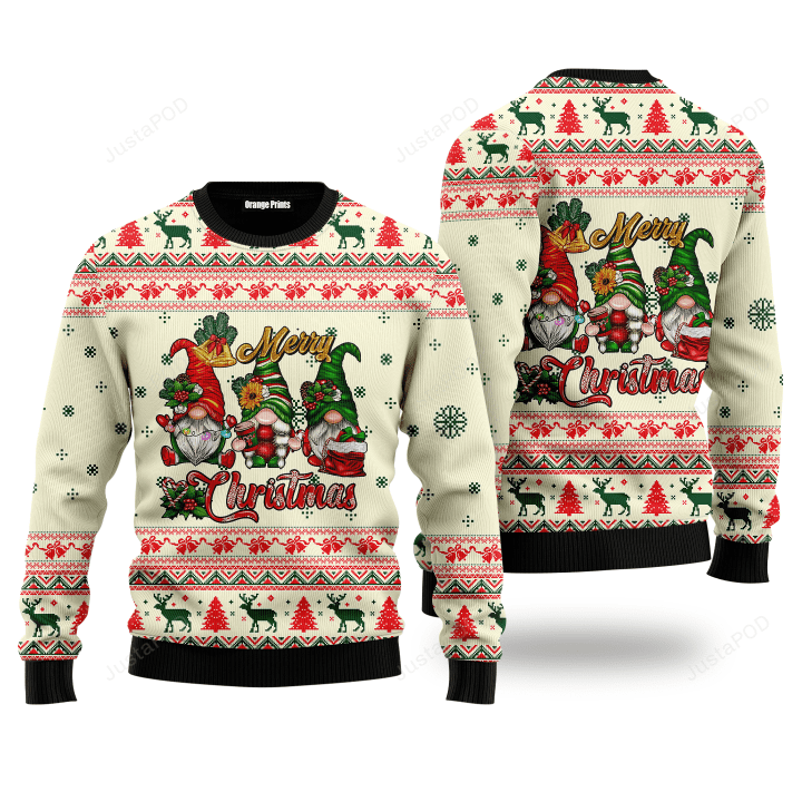 Christmas Gnomes Let It Snow Ugly Christmas Sweater, Christmas Gnomes Let It Snow 3D All Over Printed Sweater
