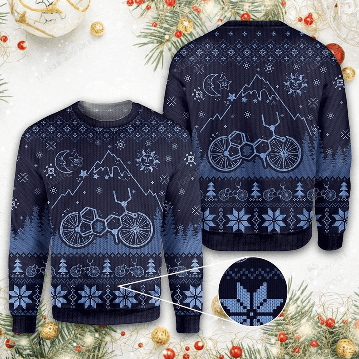 Mountain Bike Ugly Christmas Sweater, Mountain Bike 3D All Over Printed Sweater