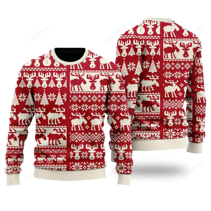 Red Deer Fancy Ugly Christmas Sweater, Red Deer Fancy 3D All Over Printed Sweater