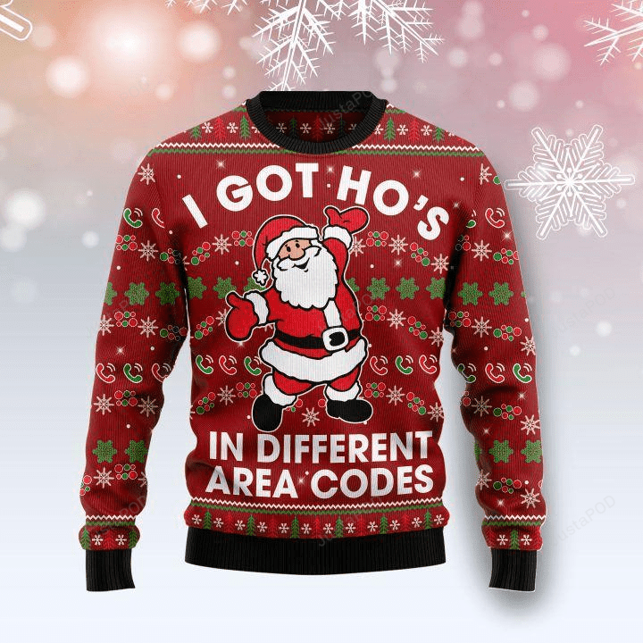 Funny Different Santa Ugly Christmas Sweater, Funny Different Santa 3D All Over Printed Sweater