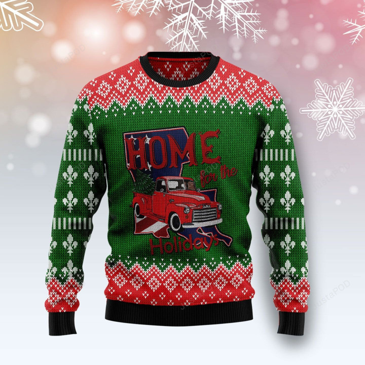 Home For The Holiday Christmas Ugly Christmas Sweater, Home For The Holiday For Christmas 3D All Over Printed Sweater