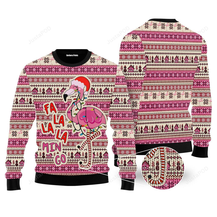 Flamingo Ugly Christmas Sweater, Flamingo 3D All Over Printed Sweater