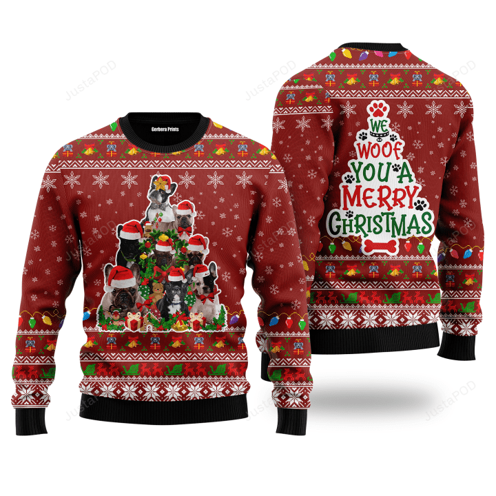 Dog We Woof You A Merry Christmas Ugly Christmas Sweater, Dog We Woof You A Merry Christmas 3D All Over Printed Sweater