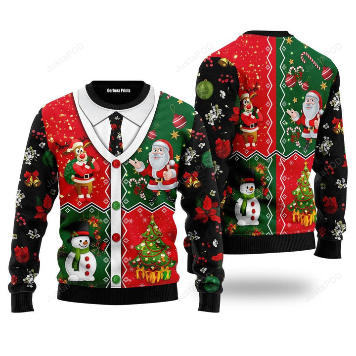 Christmas Cardigan Ugly Christmas Sweater, Christmas Cardigan 3D All Over Printed Sweater