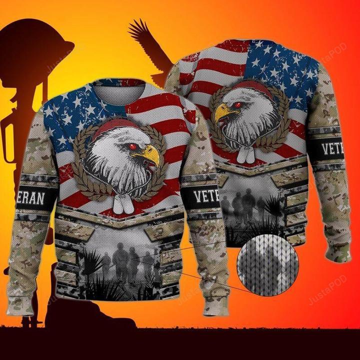 Veteran Ugly Christmas Sweater, Veteran 3D All Over Printed Sweater