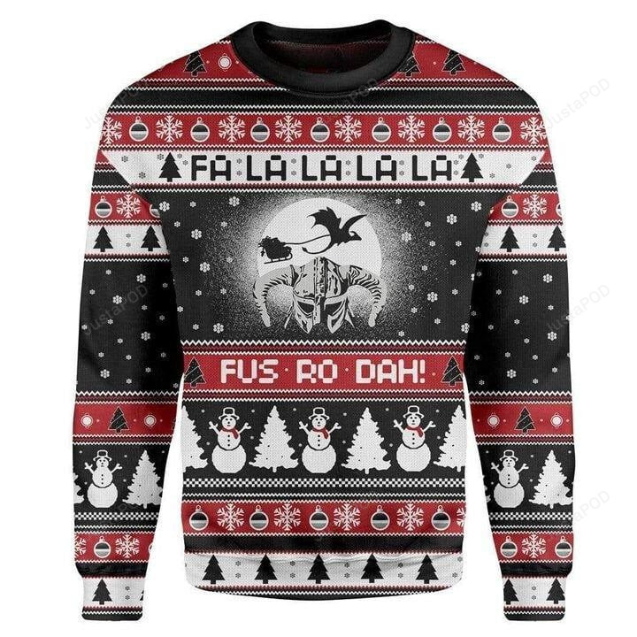 Fa La La La Snowman Ugly Christmas Sweater, Fa La La La Snowman 3D All Over Printed Sweater