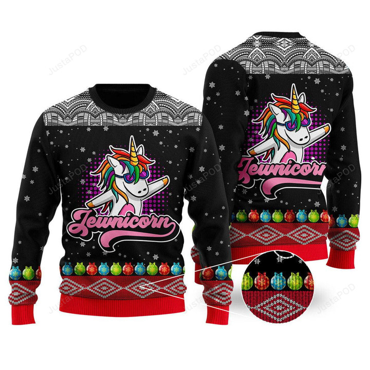 Jewnicorn Ugly Christmas Sweater, Jewnicorn 3D All Over Printed Sweater