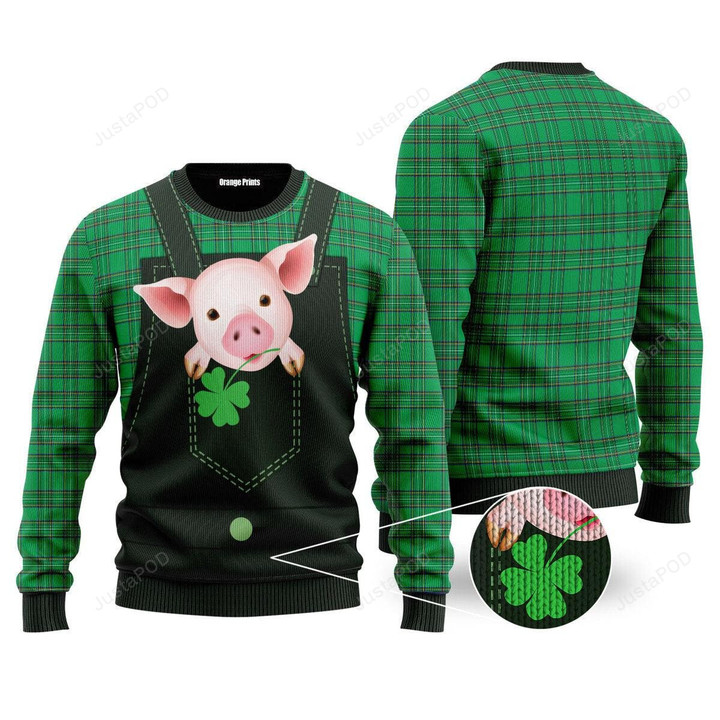 Pig Farm St Patricks Day Ugly Christmas Sweater, Pig Farm St Patricks Day3D All Over Printed Sweater
