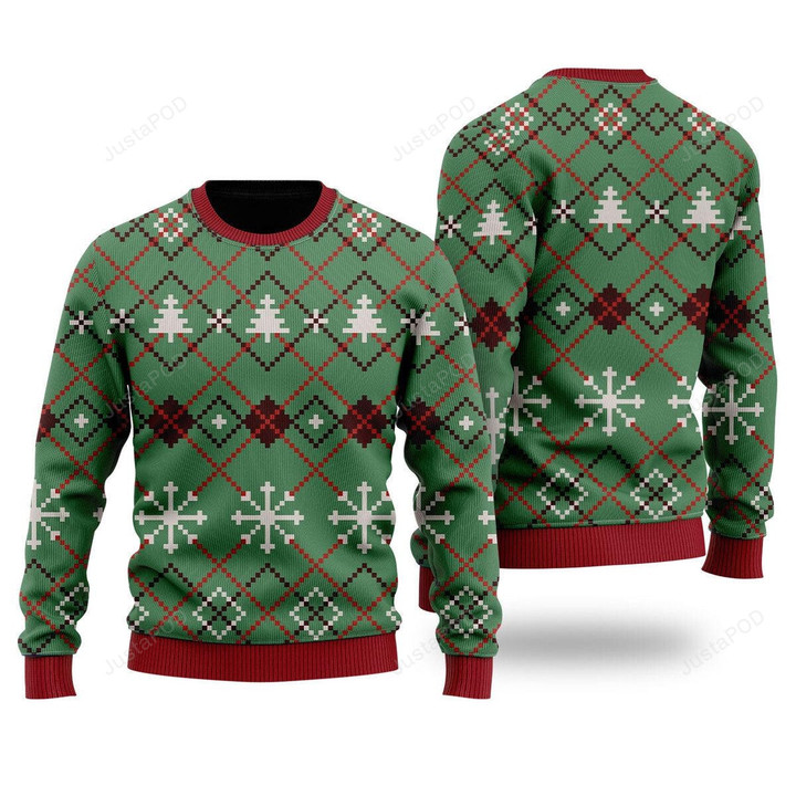 Snowflakes Pattern Ugly Christmas Sweater, Snowflakes Pattern 3D All Over Printed Sweater