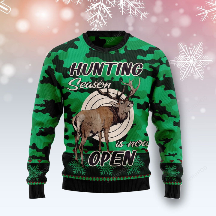 Hunting Season Ugly Christmas Sweater, Hunting Season 3D All Over Printed Sweater