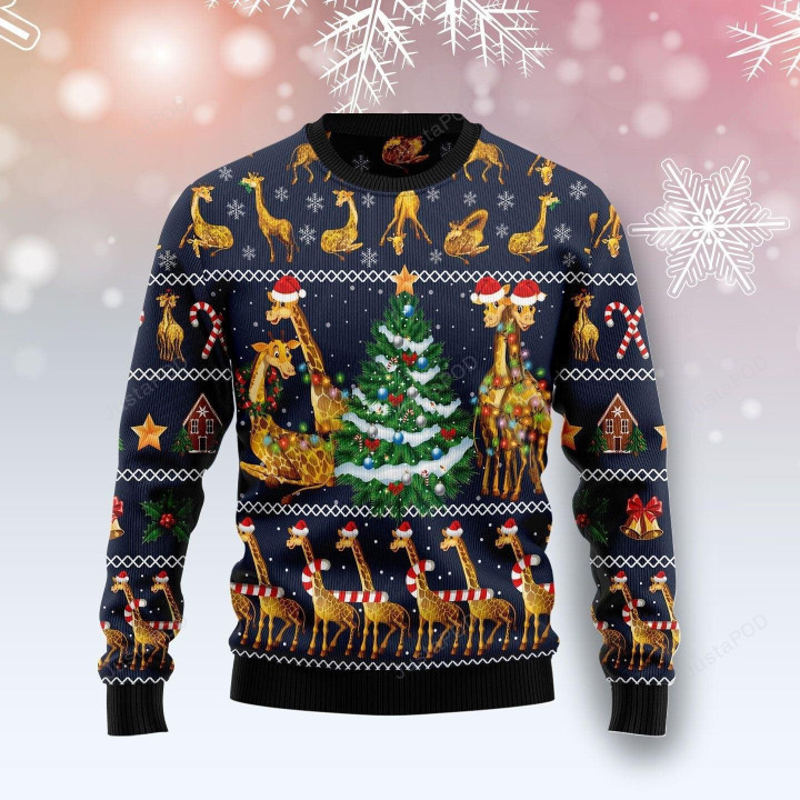 Love Giraffe Ugly Christmas Sweater, Love Giraffe 3D All Over Printed Sweater