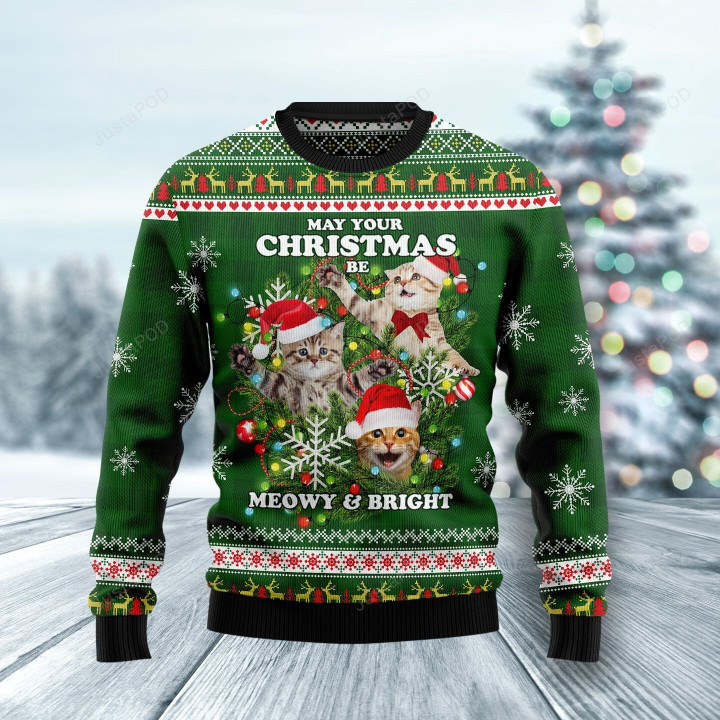 Cat Ugly Christmas Sweater, Cat 3D All Over Printed Sweater