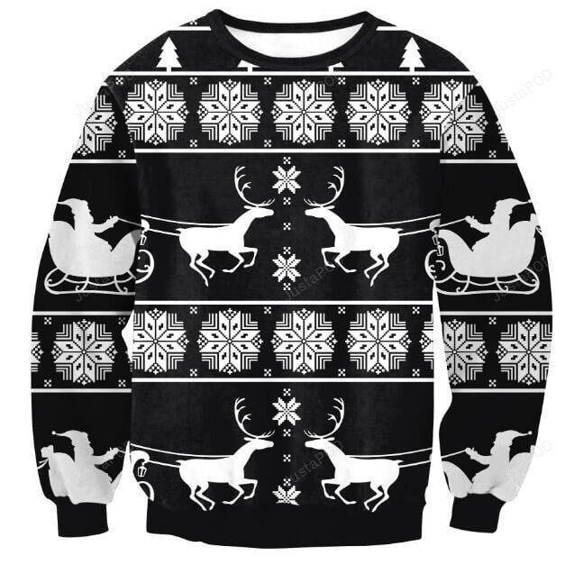 Christmas Reindeer Ugly Christmas Sweater, Christmas Reindeer 3D All Over Printed Sweater