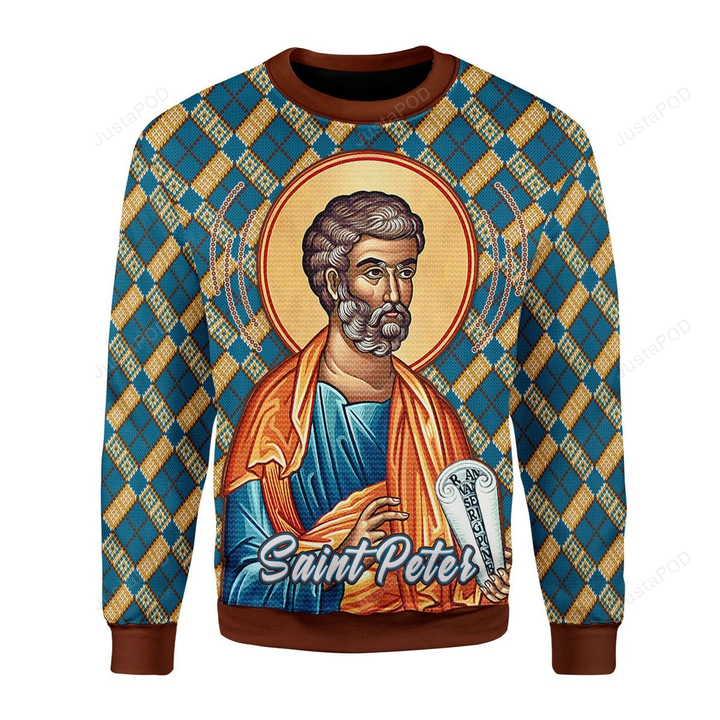 Saint Peter Ugly Christmas Sweater, Saint Peter 3D All Over Printed Sweater