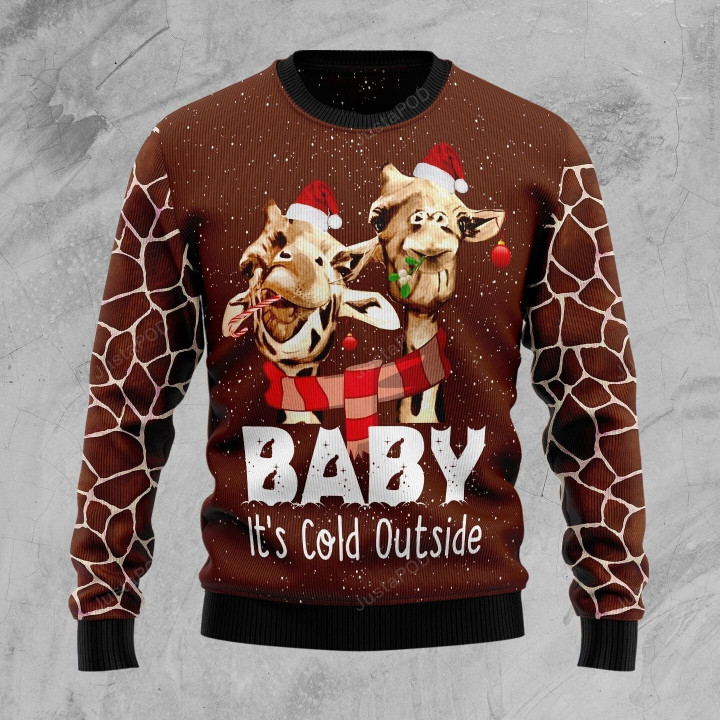 Funny Giraffe Ugly Christmas Sweater, Funny Giraffe 3D All Over Printed Sweater