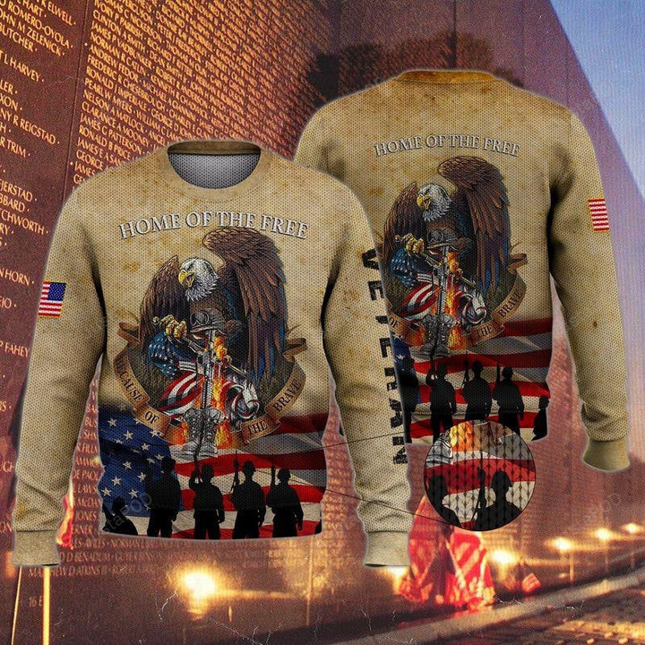 U.S Veteran Ugly Christmas Sweater, U.S Veteran 3D All Over Printed Sweater