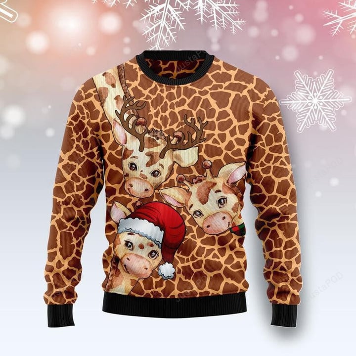 Giraffe Funny Ugly Christmas Sweater, Giraffe Funny 3D All Over Printed Sweater