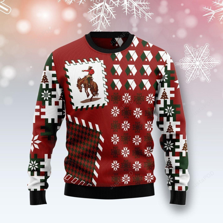 Awesome Cowboy Ugly Christmas Sweater, Awesome Cowboy 3D All Over Printed Sweater