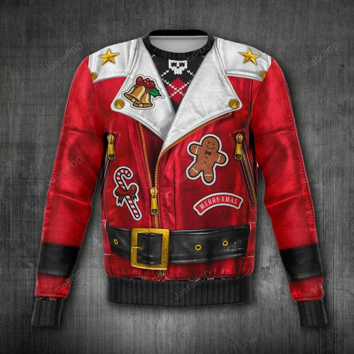 Oh What Fun It Is To Ride Biker Ugly Christmas Sweater, Oh What Fun It Is To Ride Biker 3D All Over Printed Sweater