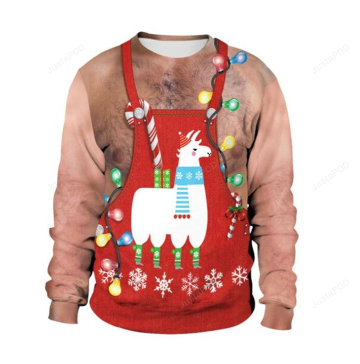 Alpaca Christmas Ugly Christmas Sweater, Alpaca Christmas 3D All Over Printed Sweater