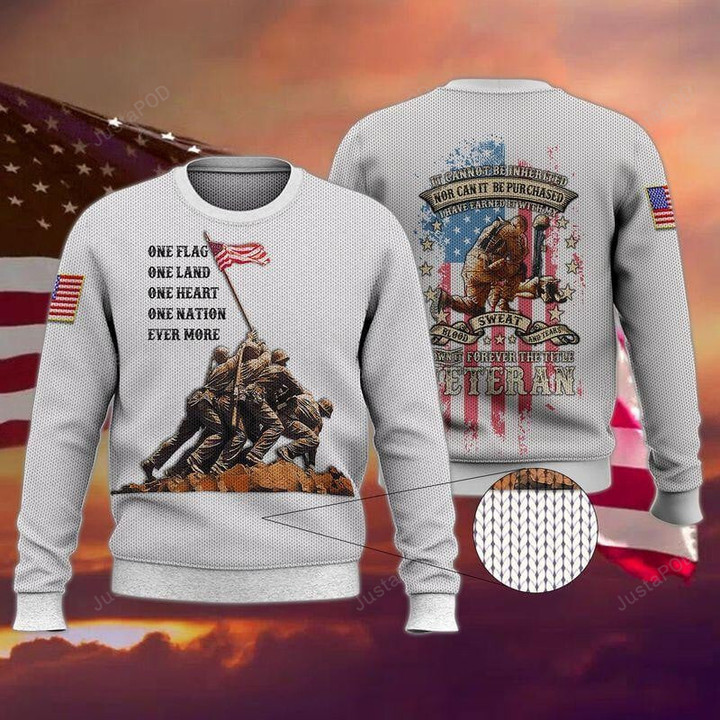 Veteran One Nation Ugly Christmas Sweater, Veteran One Nation 3D All Over Printed Sweater