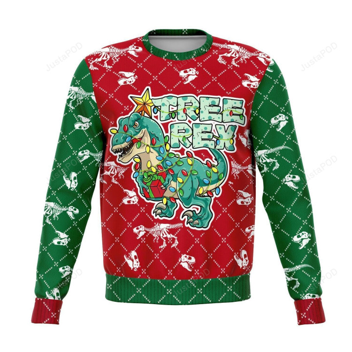 Dinosaur T-rex Ugly Christmas Sweater, Dinosaur T-rex 3D All Over Printed Sweater