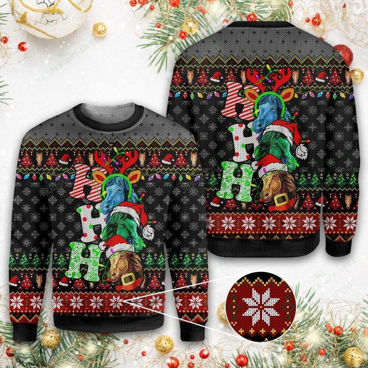 Horse Ugly Christmas Sweater, Horse 3D All Over Printed Sweater
