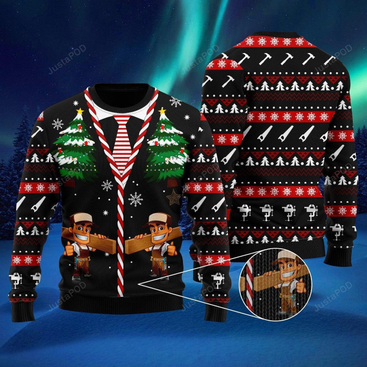 Carpenter Christmas Ugly Christmas Sweater, Carpenter Christmas3D All Over Printed Sweater