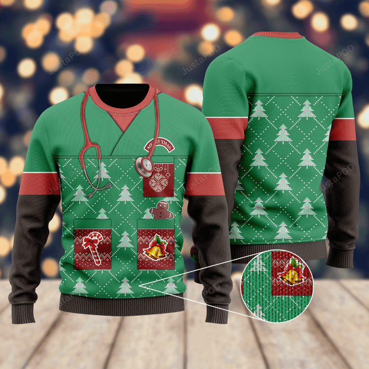 Nurse Ugly Christmas Sweater, Nurse 3D All Over Printed Sweater
