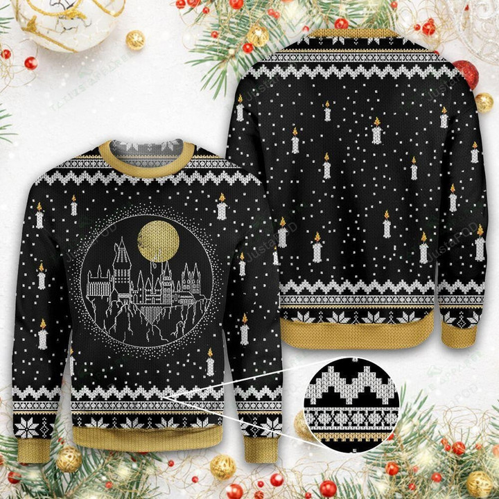 Castle Candles Ugly Christmas Sweater, Castle Candles 3D All Over Printed Sweater