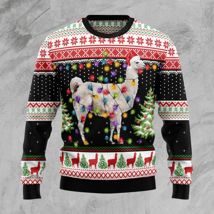 Llama Ugly Christmas Sweater, Llama 3D All Over Printed Sweater