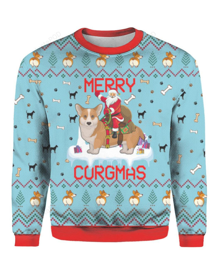 Funny Dog Merry Corgmas Ugly Christmas Sweater, Funny Dog Merry Corgmas 3D All Over Printed Sweater