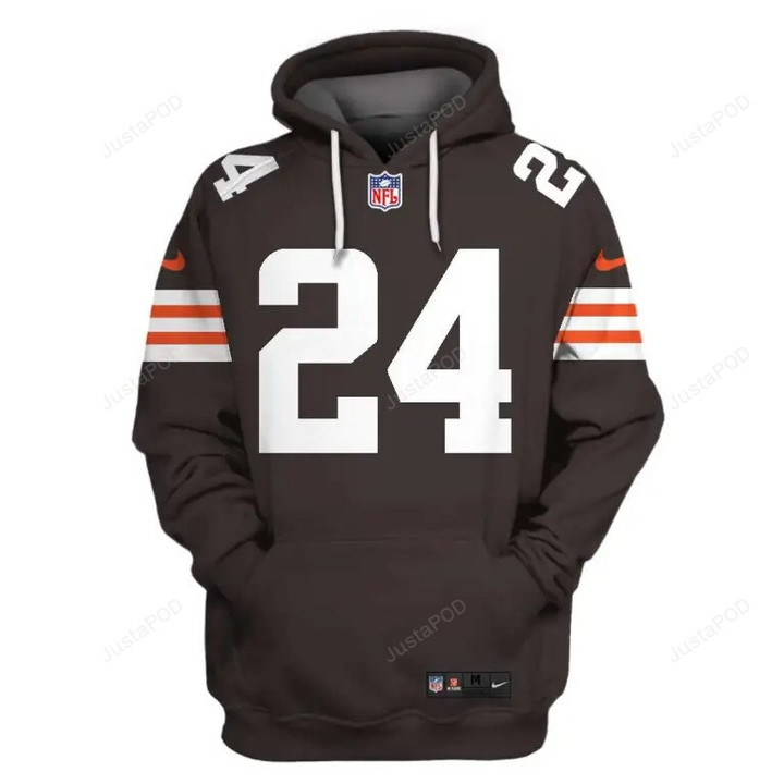 Cleveland Browns Chubb 24 3D All Over Print Hoodie, Zip-up Hoodie