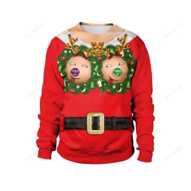 Funny Christmas Ugly Christmas Sweater, Funny Christmas 3D All Over Printed Sweater