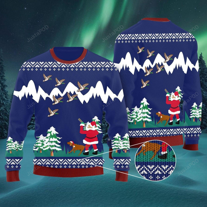 Duck Hunting Christmas Ugly Christmas Sweater, Duck Hunting Christmas 3D All Over Printed Sweater