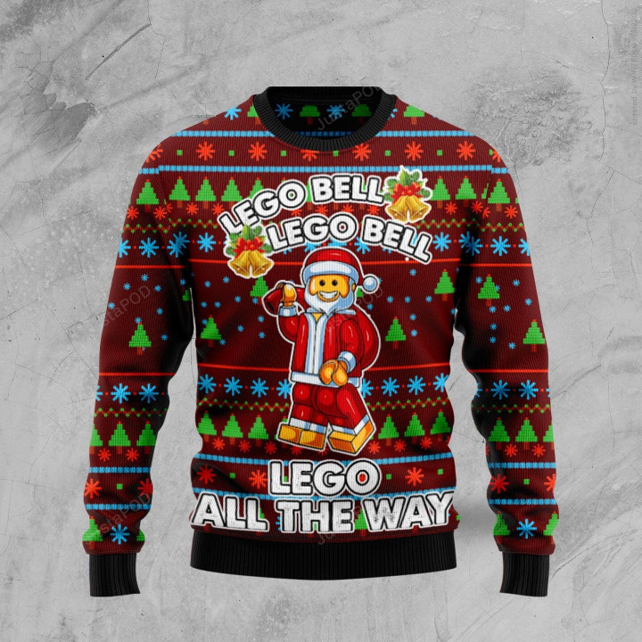 Lego Bell Ugly Christmas Sweater, Lego Bell 3D All Over Printed Sweater
