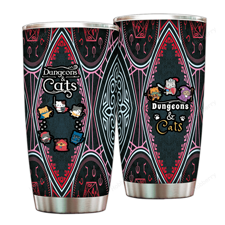 Dungeons And Cats Insulated Stainless Steel Tumbler 20oz / 30oz Hobberry