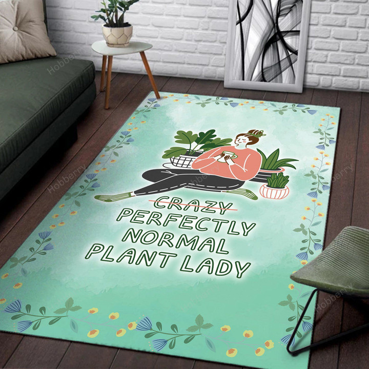 Crazy Perfectly Normal Plant Lady 3D Square Rugs