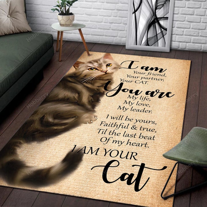 I Am Your Friends, Your Partner, Your Cat. You Are My Life, My Love, My Leader 3D Square Rugs