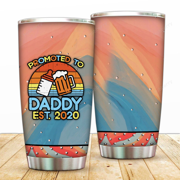 Promoted To Daddy Est 2020 Insulated Stainless Steel Tumbler 20oz / 30oz Hobberry