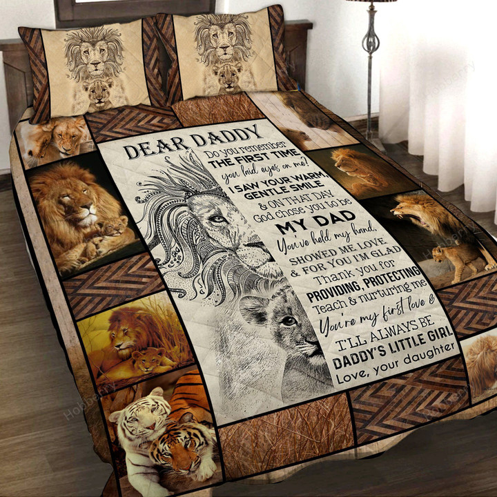 Dear Daddy Do You Remember The First Time You Laid Eyes On Me 3D Quilt Set Hobberry