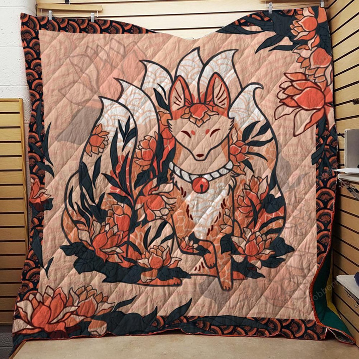 Nine Tail Fox 3D Quilt Blanket Hobberry