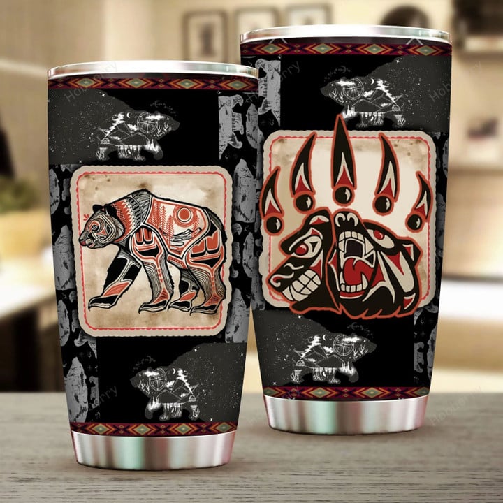 Native Bear Tattoo Insulated Stainless Steel Tumbler 20oz / 30oz