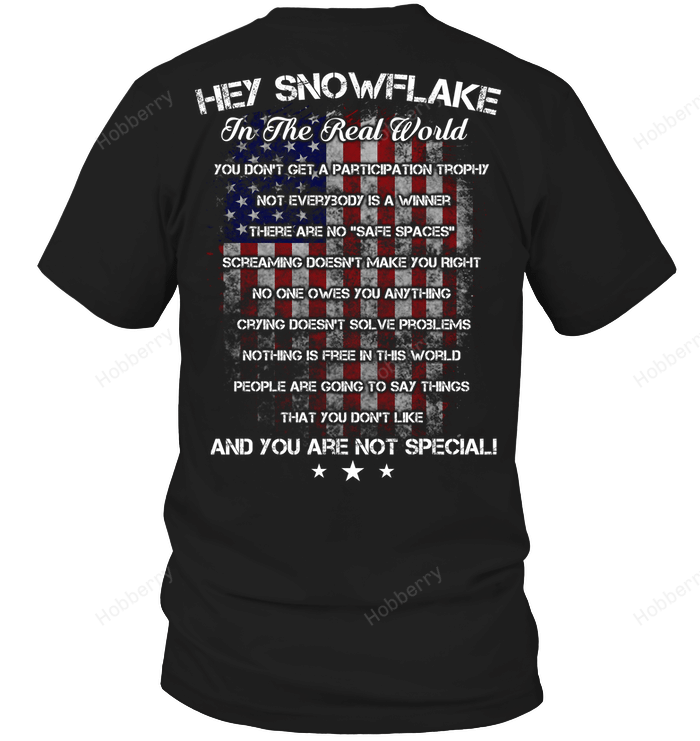 Hey snowflake in the real world veteran T-Shirt