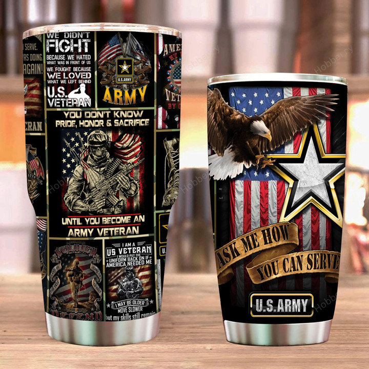 United States Army Veteran Insulated Stainless Steel Tumbler 20oz / 30oz