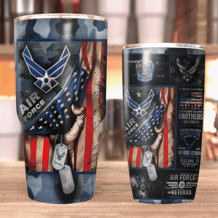 Air Force Veteran. United Sates Air Force Insulated Stainless Steel Tumbler 20oz / 30oz