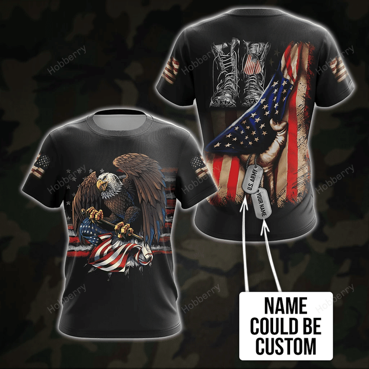 Personalized US Veteran T-shirt Zip Hoodie Pullover Hoodie Veterans Day Gift