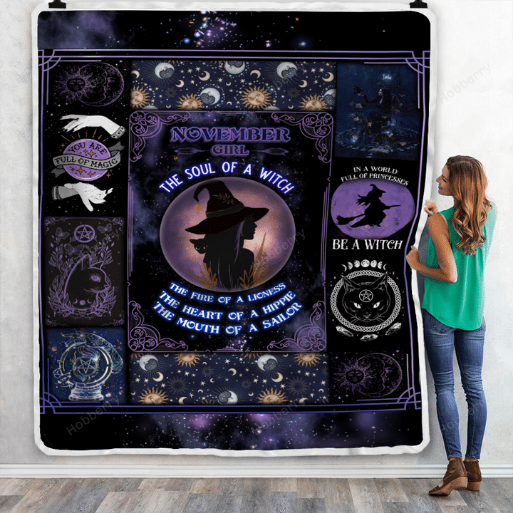 November Girl – The Soul Of A Witch Throw Blanket